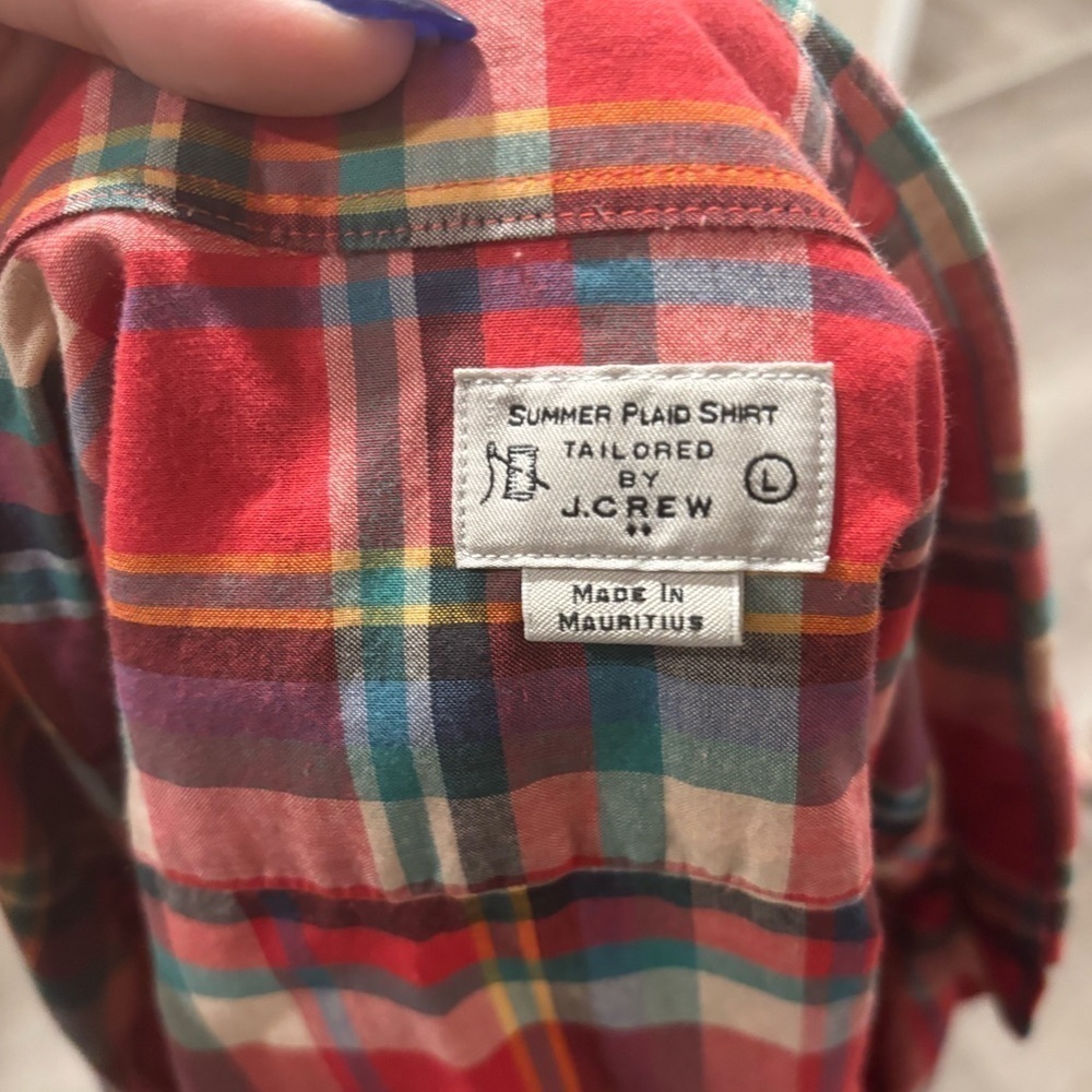 J Crew Summer Plaid Shirts men’s - Picture 6 of 6